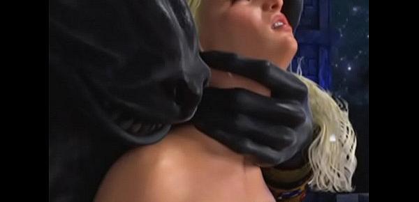  3D Blonde Fucked by Horny Creatures!